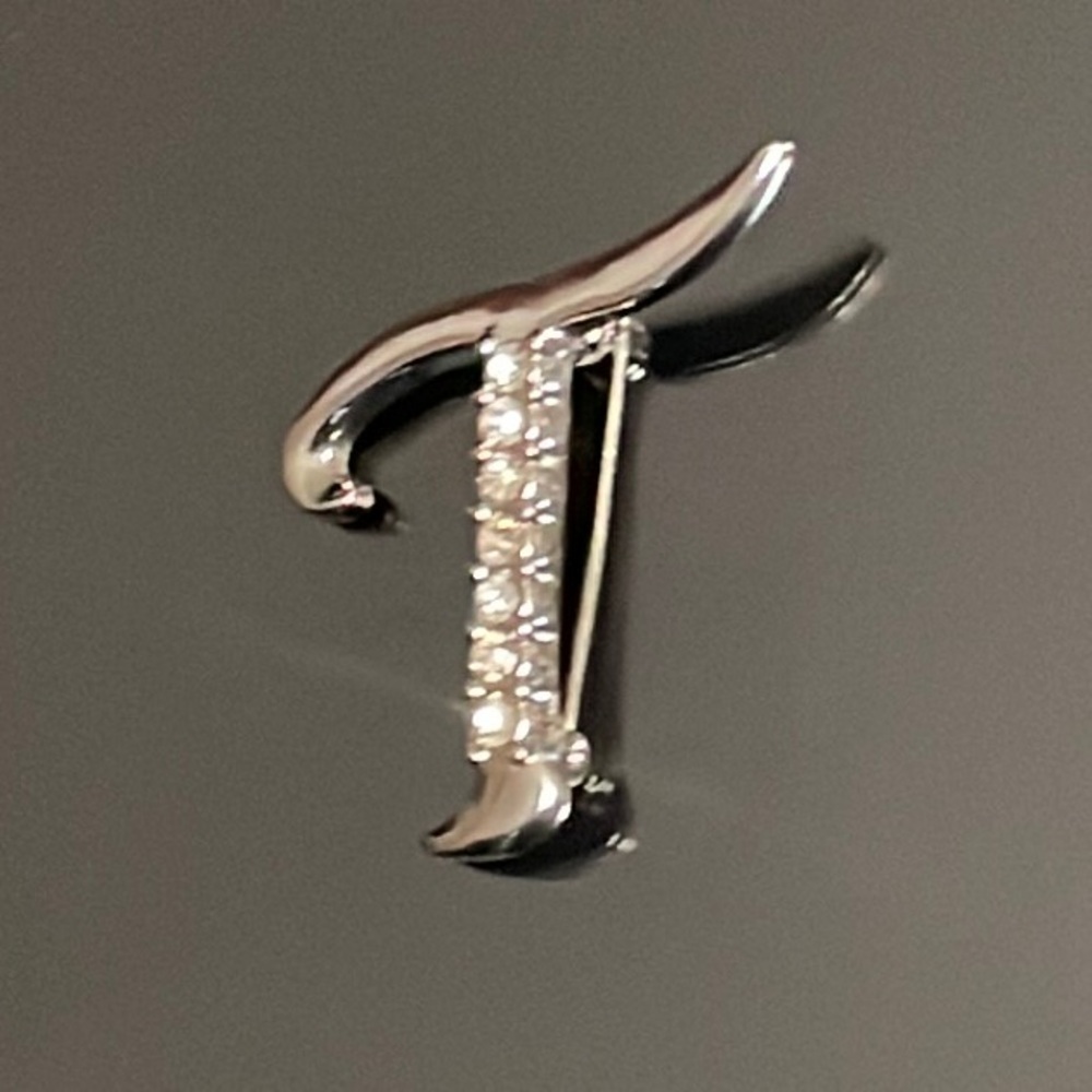 American Vintage Silver Brooch with Textured Design